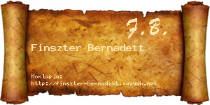 Finszter Bernadett névjegykártya