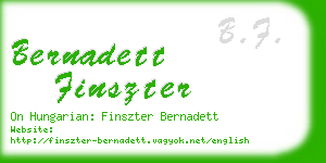 bernadett finszter business card